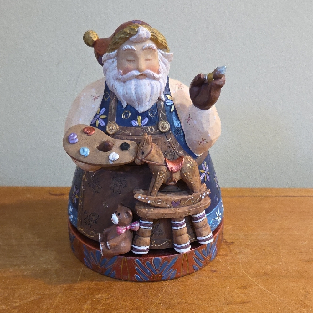 Seagull Heartstring Teddies Santa Musical Figure Plays We Wish You A Merry Xmas